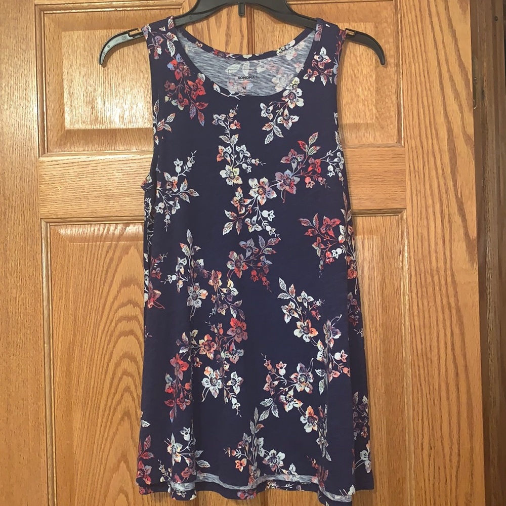 Sonoma Women’s Floral Tank Top Size Medium